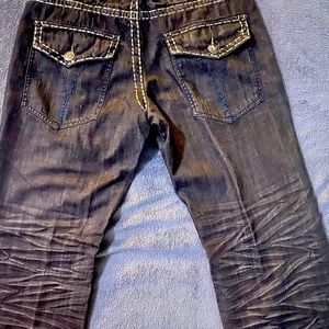 Men’s Black Smash Jeans- 38 waist- Long length